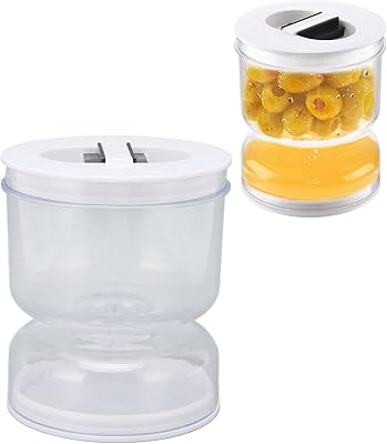 Pot à cornichons bewinner avec passoire rabattable, pot à cornichons et olives