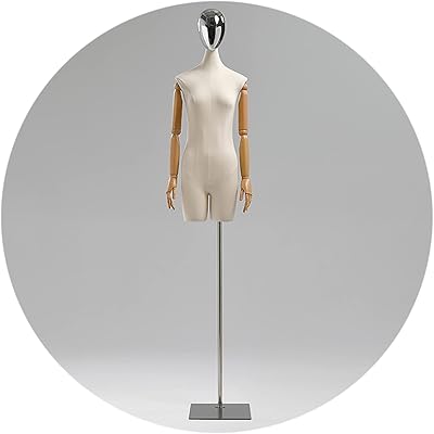 Corps de torse de mannequin féminin, forme de robe de mannequin avec bras