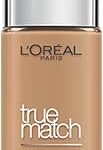Fond de teint liquide true match de l'oréal paris, 30 ml, ambre doré