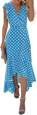 Robe d'été longue ample à imprimé floral et col en v grace riley