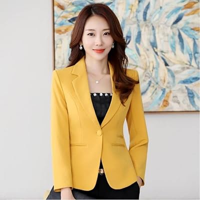 Veste blazer coupe droite slim pour femmes d'affaires et formelles de couleur bonbon