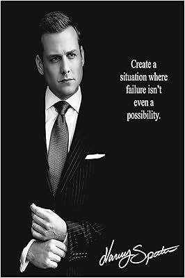 Affiche sur toile avec citations de motivation de la famille harvey specter dvd