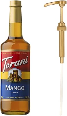 Sirop de mangue torani 750 ml avec pompe à sirop torani (pack combo)
