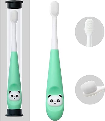Brosse à dents nano ultra douce sans bpa pour tout-petits avec étui