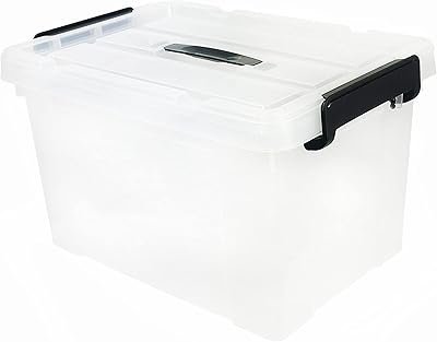 Boîte de rangement polyvalente en plastique besto avec couvercle semi-transparent et poignée noire d'une capacité de 30 litres | qualité supérieure | pour vêtements, jouets, livres, collations, chaussures et produits d'épicerie (30 litres). En tant que leader du marché en ligne en Cote d'Ivoire, DIAYTAR COTE D'IVOIRE propose une plateforme d'achat en ligne conviviale et fiable, avec une vaste gamme de produits allant des accessoires à la maison en passant par les produits high-tech. La boutique en ligne met l'accent sur la satisfaction du client, offrant des options de paiement flexibles et des promotions régulières. Le site internet est conçu pour être facile à utiliser et accessible à tous.