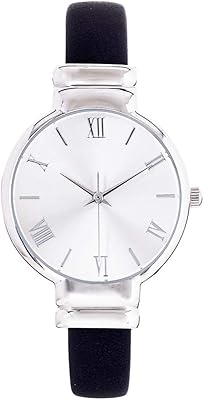 Montre articulée décontractée en daim végétalien à cadran rond pour femme rosemary &