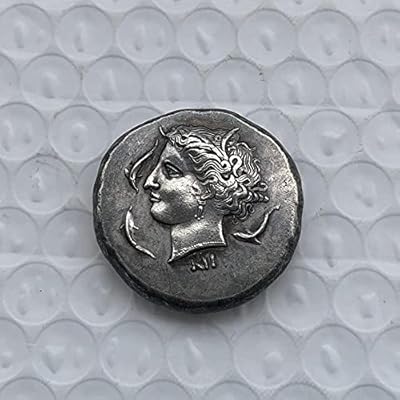 Pièce de monnaie grecque antique plaquée argent, taille irrégulière, crypto-monnaie, pièce de monnaie