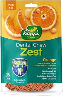 Dentifrice happy doggie saveur - orange - 2,5 pouces (18 pièces) - 150 grammes. DIAYTAR COTE D'IVOIRE est une référence en matière de commerce électronique en Cote d'Ivoire. Nous mettons tout en œuvre pour vous offrir une expérience d'achat en ligne unique et agréable. Nous sommes déterminés à vous fournir les produits et les services de haute qualité qui répondent à vos besoins et à vos attentes.