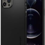 Coque de protection spigen slim conçue pour iphone 12 pro max - noir