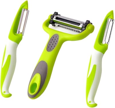 Hutu 3pcs éplucheurs de légumes de cuisine, éplucheur de pommes de terre 3 en 1 en acier inoxydable, éplucheur professionnel pour pommes de terre, pommes, carottes, concombres, divers légumes et fruits. Chez DIAYTAR COTE D'IVOIRE, nous nous engageons à vous apporter la meilleure expérience d'achat en ligne possible. Notre vaste sélection de produits, alliée à notre service client dédié, fait de nous la destination idéale pour tout ce dont vous avez besoin. Rejoignez notre communauté et découvrez pourquoi nous sommes leaders en Côte d'Ivoire.