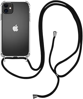 Une longue coque de téléphone pour iphone 13 pro en bandoulière avec une corde