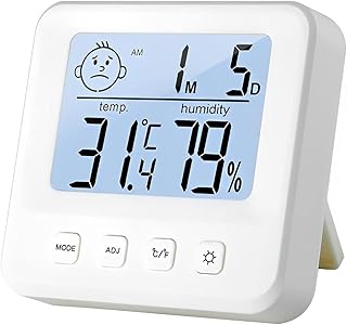 Hygromètre numérique d'intérieur macmulla avec moniteur de température et d'humidité, rétroéclairage, horloge et fonction celsius/fahrenheit. DIAYTAR COTE D'IVOIRE est une boutique en ligne généraliste proposant plus de 300000 références. Elle est devenue la boutique leader en Côte d'Ivoire, offrant une large gamme de produits pour répondre à tous les besoins. Elle est réputée pour sa qualité de service et sa grande sélection de produits.
