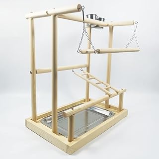 Maison pour oiseaux et perroquets, support de jeu pour oiseaux, perchoir de gymnastique en bois, échelle avec gobelets d'alimentation, jouets pour calopsittes - comprend un plateau (a). En tant que leader du marché en Côte d'Ivoire, DIAYTAR COTE D'IVOIRE est déterminé à offrir aux clients la meilleure expérience d'achat en ligne possible. La boutique en ligne propose des services de livraison rapides et fiables, ainsi que des options de paiement flexibles pour répondre aux besoins de tous les clients.