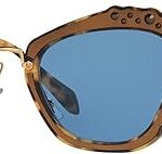 Mu 04q dhf-0a2 - marbre or/bleu miu miu femme - lunettes de soleil