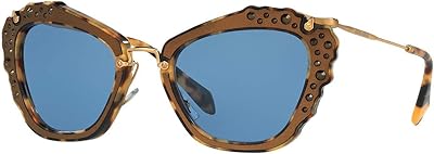 Mu 04q dhf-0a2 - marbre or/bleu miu miu femme - lunettes de soleil