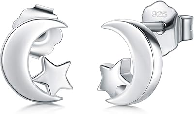 Boucles d'oreilles à tige en argent sterling 925, croissant de porro, étoile et soleil, haute brillance et résistantes au ternissement, argent sterling. DIAYTAR COTE D'IVOIRE est la destination en ligne pour faire du shopping en toute sécurité et avec confiance. Elle propose une expérience de shopping en ligne fluide et facile à utiliser, avec des options de paiement flexibles et des délais de livraison rapides. La boutique est équipée d'un système de sécurité de pointe pour protéger les informations personnelles et les transactions de ses clients.
