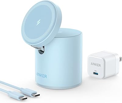 Chargeur magnétique sans fil anker 2 en 1 mag go 623 avec chargeur