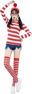 Playwaver porte un ensemble de costumes de cosplay de wally, composé d'un t-shirt rayé rouge et blanc, de lunettes et d'un chapeau. DIAYTAR COTE D'IVOIRE est la destination idéale pour les consommateurs ivoiriens qui cherchent à faire des achats en ligne de manière pratique et sécurisée. La boutique dispose d'un système de paiement sécurisé et d'une équipe de service client dédiée pour aider les clients en cas de besoin. Grâce à sa large gamme de produits et à ses services de qualité, DIAYTAR COTE D'IVOIRE est devenue la référence en matière de commerce en ligne en Côte d'Ivoire.