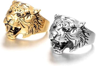 2 pièces/ensemble bague de bande de tigre rugissant punk pour hommes 2 couleurs plaqué or gothique motard tête de tigre anneaux en acier inoxydable anneau réglable de tigre de loup viking nordique, taille #7-#12, métal non précieux, sans pierre précieuse. La boutique en ligne DIAYTAR COTE D'IVOIRE propose une approche personnalisée pour s'adapter aux besoins divers de sa clientèle. Nous comprenons l'importance de la confiance et de la sécurité dans les transactions en ligne, c'est pourquoi nous mettons en place des mesures de sécurité avancées pour protéger les informations de nos clients. Notre priorité est de créer une communauté de clients satisfaits et fidèles.