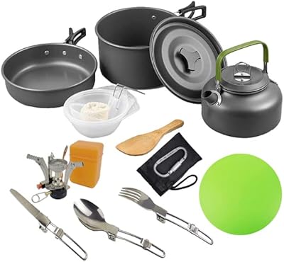 Ensemble de batterie de cuisine de camping portable en plastique colchik de 16