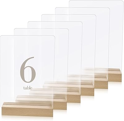 6 ensembles de panneaux de table en acrylique vierges avec supports. La boutique en ligne DIAYTAR COTE D'IVOIRE est le leader du marché ivoirien, offrant une sélection impressionnante de produits de haute qualité à des prix compétitifs. Elle propose une expérience d'achat en ligne fiable et sécurisée, avec une livraison rapide et efficace. Les clients peuvent choisir parmi plus de 300 000 références.