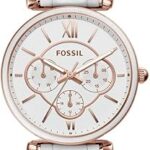Montre à quartz pour femme avec affichage chronographe et bracelet en acier inoxydable