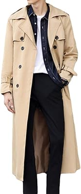 Manteau surdimensionné à double boutonnage pour hommes, coupe-vent décontracté, long manteau en peluche.