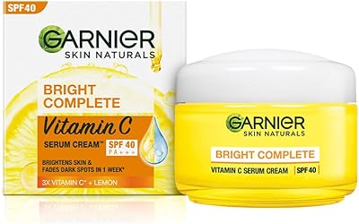 Garnier skin naturals, crème de jour, éclaircissante et protège la peau du soleil