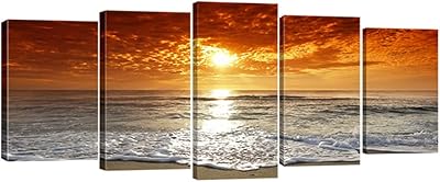 Wiko art - toile de paysage moderne à 5 panneaux, impression giclée hd