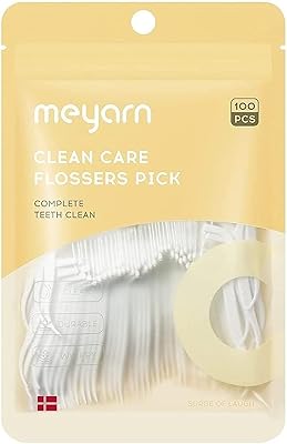 Myarn 100 pièces cure-dents durables avec fil dentaire pour adultes et enfants