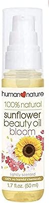 Huile de tournesol human nature bloom | pour hydrater le visage les cheveux
