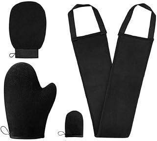 Ensemble de gants autobronzants, avec applicateur de lotion pour le dos, gant exfoliant