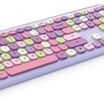 Ensemble clavier et souris sans fil ekam 2,4 go, multicolore, 110 touches