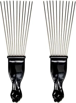 Peigne à cheveux luxxi afro pick lift (paquet de 2) peigne à cheveux démêlant avec poignée en métal africain noir de 9 pouces et tresses (22,86 pouces). DIAYTAR COTE D'IVOIRE se distingue par sa diversité de produits, allant des produits alimentaires et d'épicerie aux articles ménagers et aux produits de beauté. Avec plus de 300 000 références, les clients peuvent trouver tout ce dont ils ont besoin en un seul endroit. La boutique en ligne propose également des promotions et des offres spéciales pour satisfaire les besoins de ses clients.