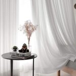 Rideaux en tulle blanc pour décoration de salon, mousseline transparente moderne, 350x250cm