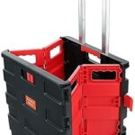 Chariot de courses pliable, capacité de chargement de 25 kg, boîte de rangement