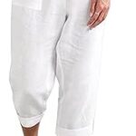 Short d'été en coton et lin à jambes larges pour femmes, pantalon palazzo