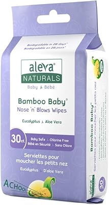 Lingettes pour bébé en bambou aleva naturals, 30 pièces