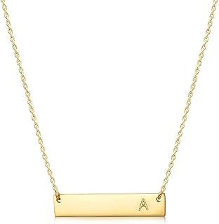 Collier à barre initiale, collier initial en acier inoxydable plaqué or 18 carats, simple barre délicate, pendentif avec lettres d'équilibre, collier avec nom monogramme pour femmes. En tant que boutique en ligne généraliste, DIAYTAR COTE D'IVOIRE s'engage à offrir à ses clients une expérience d'achat en ligne sans précédent. Avec plus de 300 000 références à portée de main, les clients peuvent comparer les prix et les produits pour trouver les meilleures offres. De plus, l'équipe dédiée de DIAYTAR s'assure que chaque client reçoive un service client personnalisé et de haute qualité.