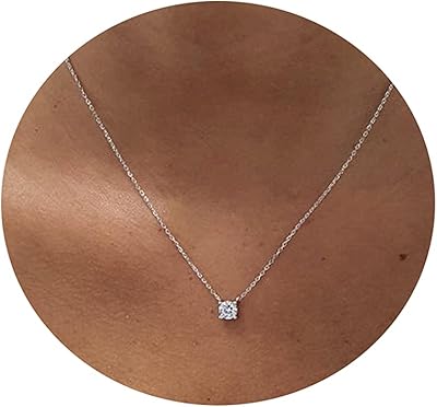 Collier de diamants superposés en zircone cubique pour femme collier demoiselle