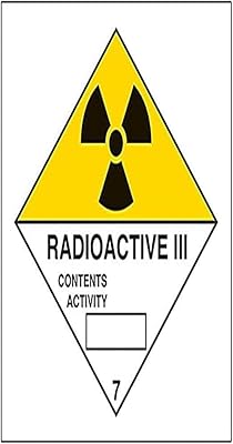 V safety hazard diamond – radioactive iii-300x300mm-magnetic safety sign