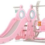 Structure de jeu extérieure 3 en 1 pour enfants avec balançoire et jeu