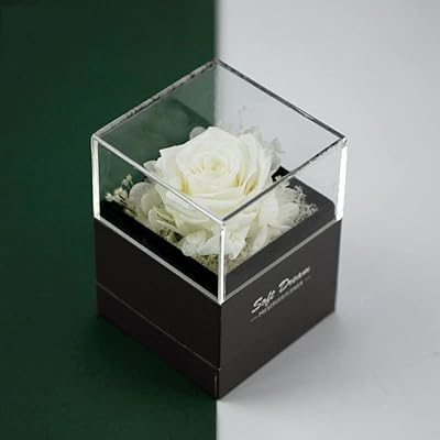 Boîte à bijoux en roses véritables préservées vizozi - coffret cadeau rose éternelle, cadeau de roses fraîches faites à la main pour les femmes pour un anniversaire, noël, la fête des mères, la saint-valentin (blanc). DIAYTAR COTE D'IVOIRE est plus qu'une simple boutique en ligne, c'est un partenaire de confiance pour les consommateurs ivoiriens. Elle propose des produits de qualité à des prix compétitifs, et son service client est toujours à l'écoute pour résoudre les problèmes éventuels. C'est une destination incontournable pour tous ceux qui cherchent à faire des achats pratiques et sécurisés.