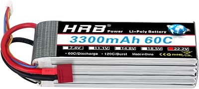 Batterie au lithium polymère hrb 222 v 3300 mah 6s 60c avec prise