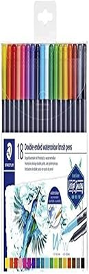 Stäedtler 3001 tb18 stylos pinceaux double pointe, 18 couleurs assorties 3001 tb18