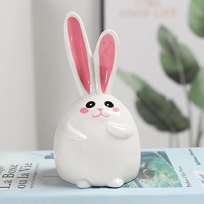 Hosoncovi céramique lapin tirelire tirelire en céramique lapin figurine décor de bureau figurine