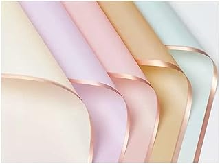 Papier d'emballage cadeau semi-transparent golden edge 5 pièces papier à motif
