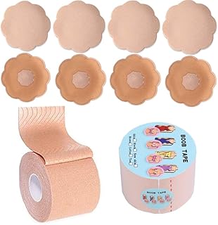 Ruban de lifting des seins pour soulever et mode | bande de poitrine respirante et ensemble de 4 cache-tétons pétales dos nu | permet de soulever et de pousser dans tous les vêtements, tissu【avec les autocollants de couleur sont authentiques】. DIAYTAR COTE D'IVOIRE propose une expérience d'achat en ligne unique et personnalisée, avec des offres spéciales et des promotions régulières pour les clients fidèles. La boutique en ligne généraliste collabore avec des fournisseurs de confiance pour garantir la qualité et l'authenticité des produits. Les clients peuvent profiter d'une assistance clientèle disponible pour répondre à toutes leurs questions et préoccupations.