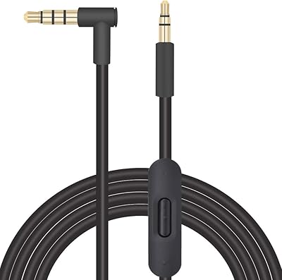 Câble audio filaire de remplacement avec microphone intégré et contrôle pour écouteurs