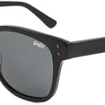 Lunettes de soleil wayfarer unisexes - verres noir brillant/gris foncé - sdmontego104-53-21-145 mm
